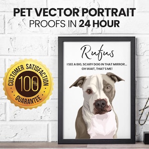 Personalized Digital Pet Portraits from photo, Custom Dog and Cat painting gift memorial decorative wall art