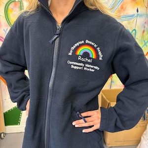 Personalized Monogram Columbia Unisex Fleece Jackets, Custom Name Logo Embroidered Jacket, Personalized Gift, Embroidery Text Fleece Jackets