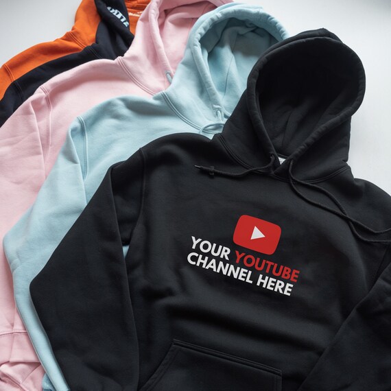 Channel Black Hoodie Custom Channel Hoodie: Personalized Youtuber Gift