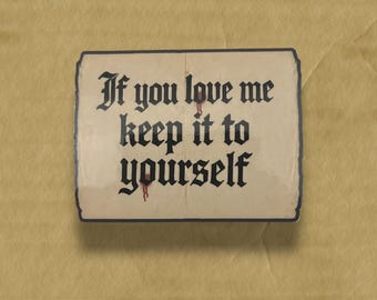 If You Love Me Sticker - Dark Americana Southern Gothic Distressed Style
