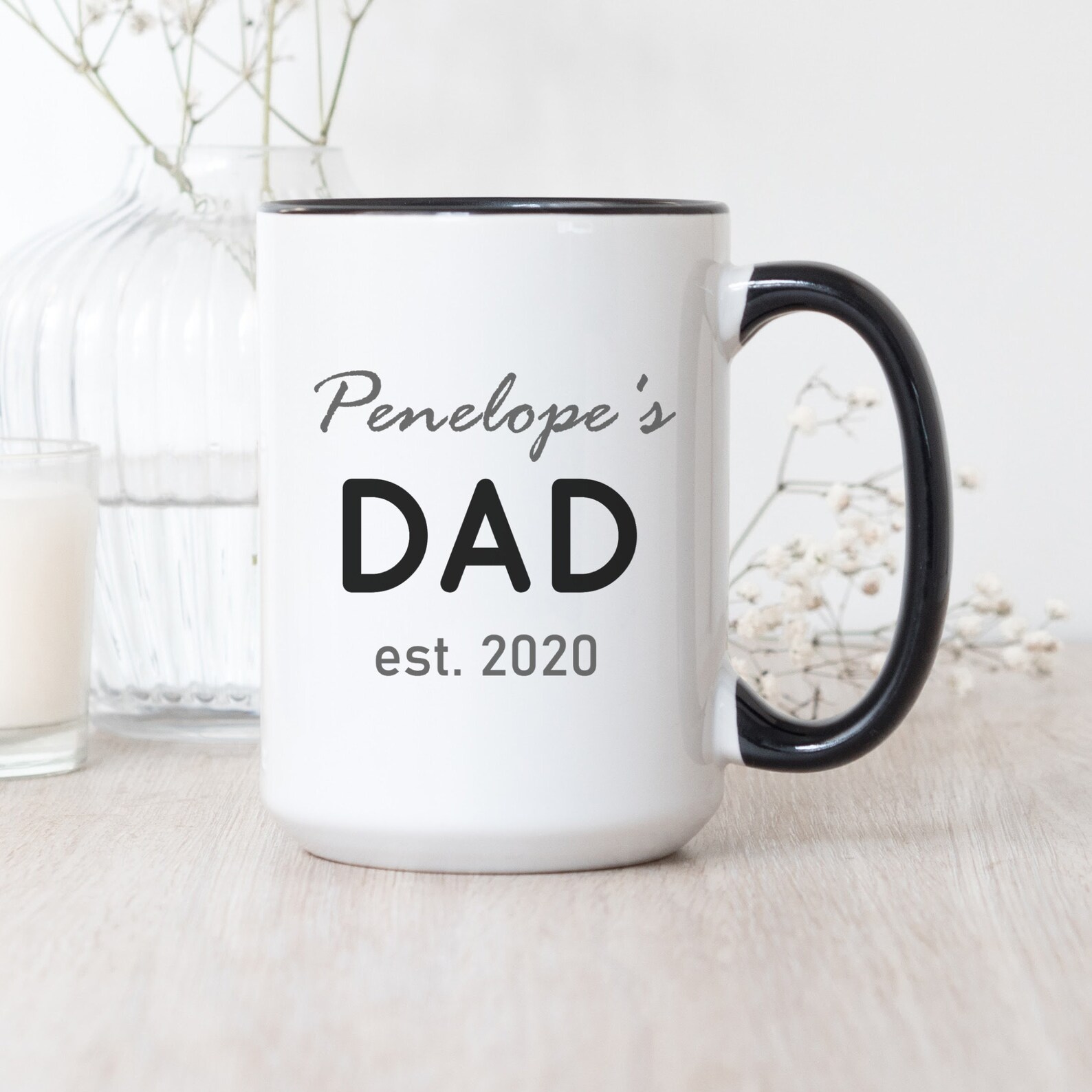 Dad Coffee Mug Personalized Mug With Kids Names Etsy