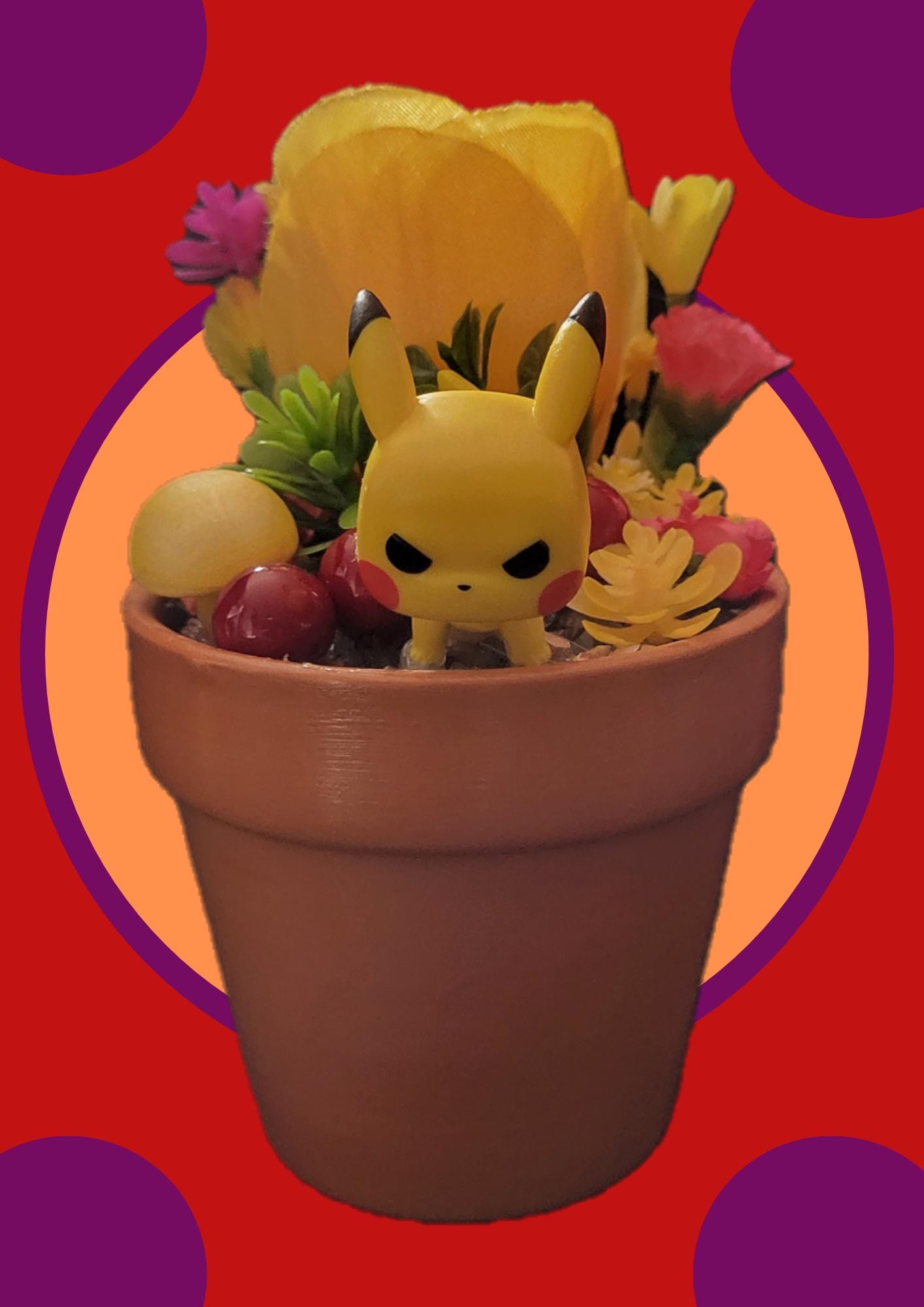 一輪挿しフィギュア ポケモン フシギダネ ピカチュウ ガーデニング