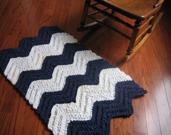 Chevron Rag Crochet Rug Pattern