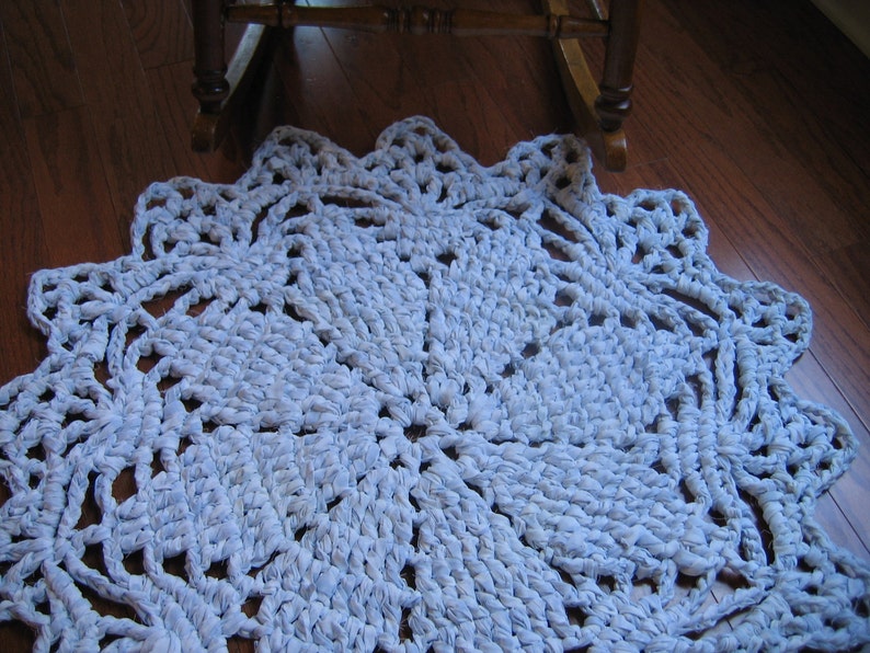 Rag Crochet Doily Rug Pattern image 1