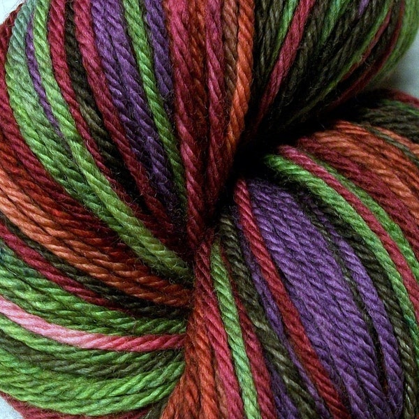 Worsted weight Superwash Self-striping Yarn - Lancelot