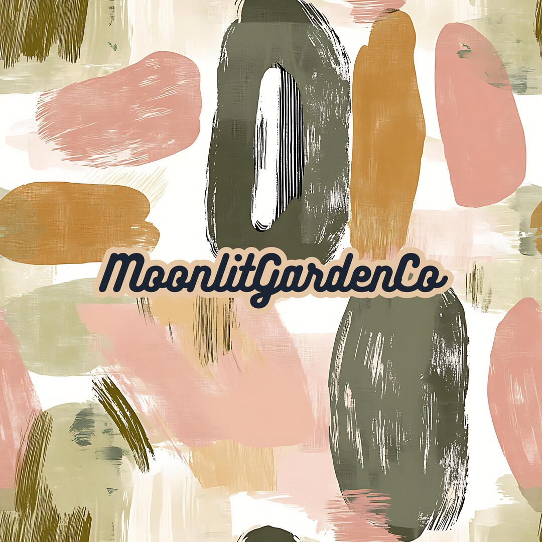 Abstract Boho Brush Stroke Pattern Earthy Tones Digital Print Seamless ...