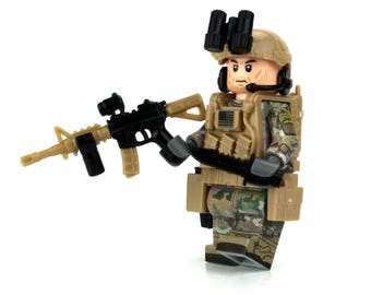 Battle Brick US Army Ranger OCP Soldier Minifigure made with real LEGO® minifigure