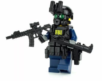 FBI SWAT Critical Incident Response CIRG Officer made with real Lego® minifigure