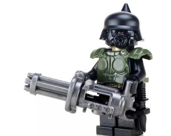 Battle Brick Post APOC Gunner Military Minifigure made with real LEGO® minifigure