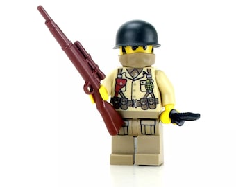 Battle Brick Tan WW2 Sniper US Army Minifigure made with real LEGO® minfigure