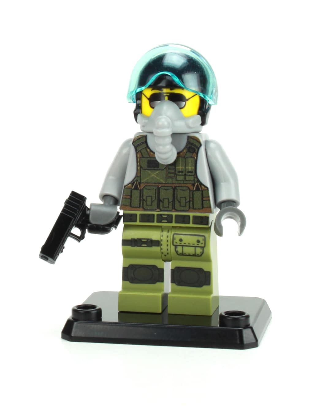 Lego Mini Figure Lockheed Accessory Air Force Fighter Pilot Custom Minifigure Made With Real LEGO ...