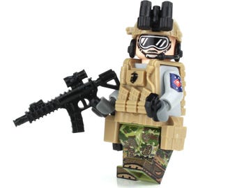 Battle Brick marine Raider Special Forces custom Minifigure made with real LEGO® minifigure