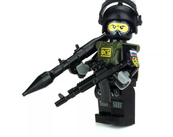 Battle Brick Russian FSB Spetsnaz Speical Forces Minifigure made iwth real LEGO® minifigure