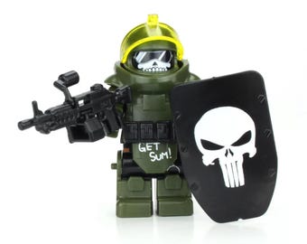 Battle Brick Juggernaut Army Assault Minifigure made with real LEGO® minifigure