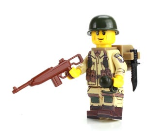 Army WW2 101st Airborne Paratrooper Minifig made w/ real LEGO® minfigure