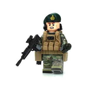 Battle Brick Custom British Royal Marine Commando made with real LEGO® Minifigure