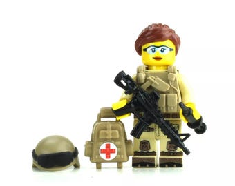 Women of Valor Combat Medic custom Minifigure made with real LEGO® minifigure