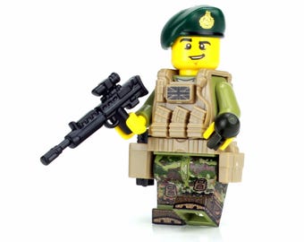 Battle Brick Custom British Royal Marine Commando made with real LEGO® Minifigure