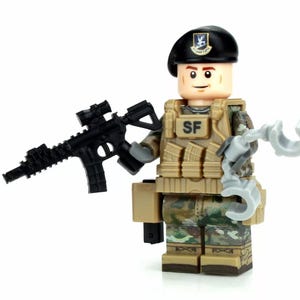 Battle Brick Air Force Security Forces Airman Minifigure made with real LEGO® minifigure