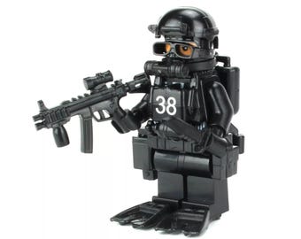 Battle Brick Navy SEAL Special Forces Diver made real LEGO® minifigure