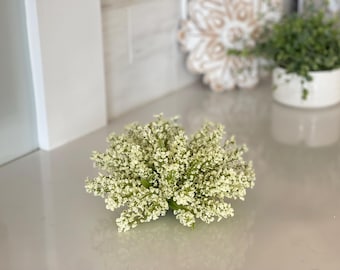 CLERANCE Farmhouse, French country summer  cream/white astilbe flower bud clusters,1/2 sphere, farmhouse bowl filler, 8 inches ,home decor