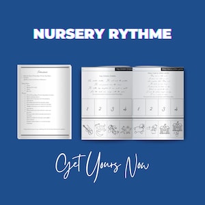 Classic Nursery Rhymes, Educational Printable for Toddlers, Printable Nursery Rhymes Sing, Read, Learn, Nursery Rhymes Worksheet Pack