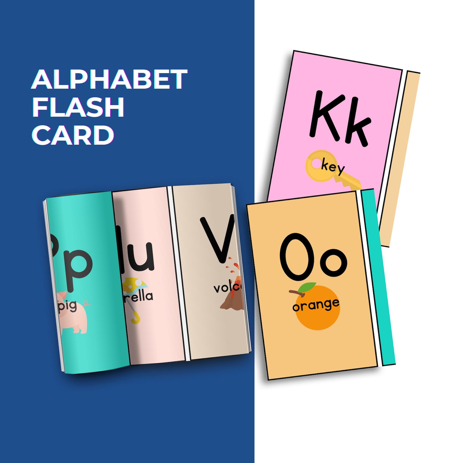Printable Alphabet Flashcards: ABC Learning for Preschoolers (PDF ...