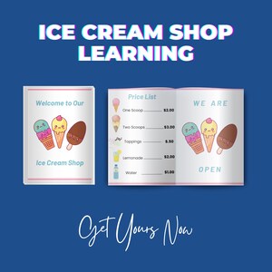 Ice Cream Shop Pretend Play, Fun Pretend Play for Early Learners, Ice Cream Stand for Kids, Ice Cream Shop Setup, Dramatic Play Center PDF