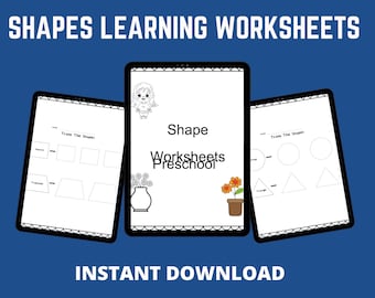 Shapes Worksheets for Kids – Printable Shape Recognition Activities | Early Math Learning Pack