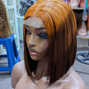 Two tone bone straight Sdd,donor hair, human hair wig, ready to wear, easy to maintain
