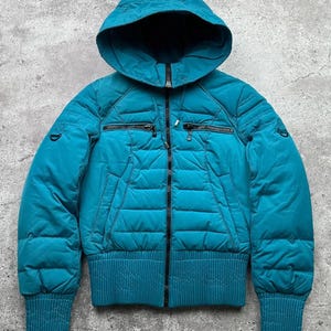 Vintage Cropped Puffer Down Jacket
