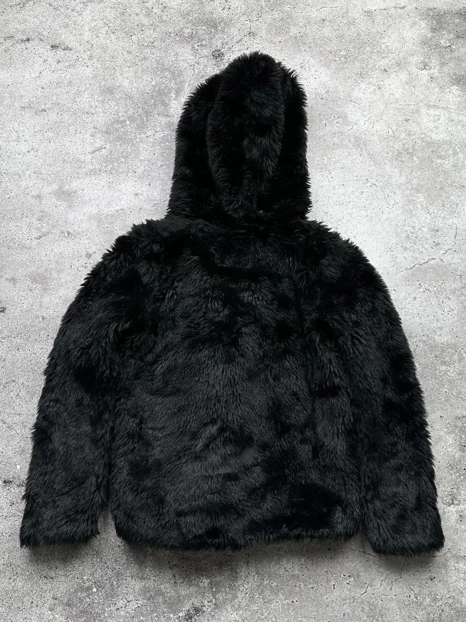 Vintage Faux Fur Hooded Coat - Etsy