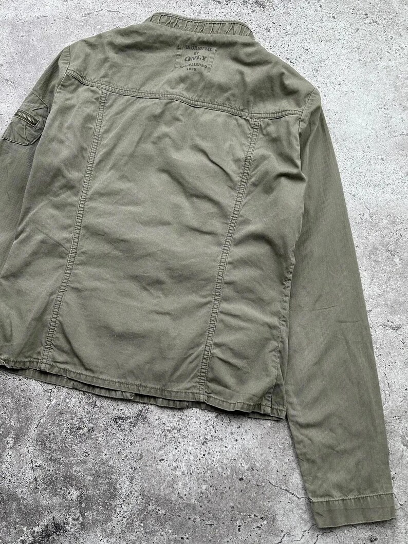Vintage Solid Multi-Pocket Zip Jacket main image 1