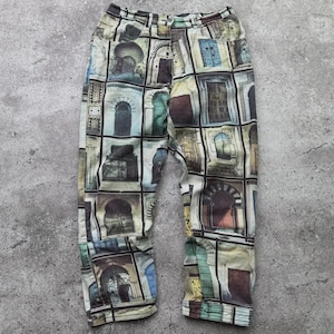 Vintage Printed Cropped Pants