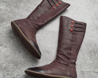 Vintage Faded Leather Boots