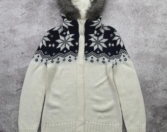 Vintage Hoodie With Faux Fur