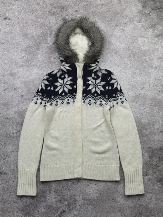 Vintage Hoodie With Faux Fur