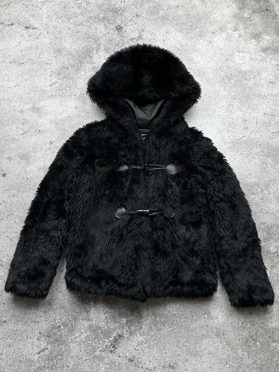 Vintage Faux Fur Hooded Coat - Etsy