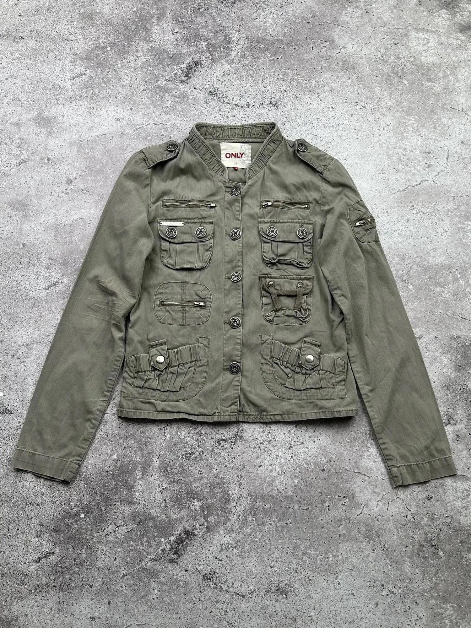 Vintage Multi-pocket Cropped Jacket - Etsy