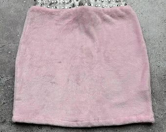 Vintage Velour Mini Skirt