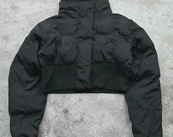 Chaqueta vintage corta de gran tamaño