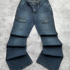 Vintage Cargo Flare Jeans