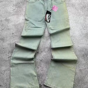 Vintage Faded Striped Flare Jeans