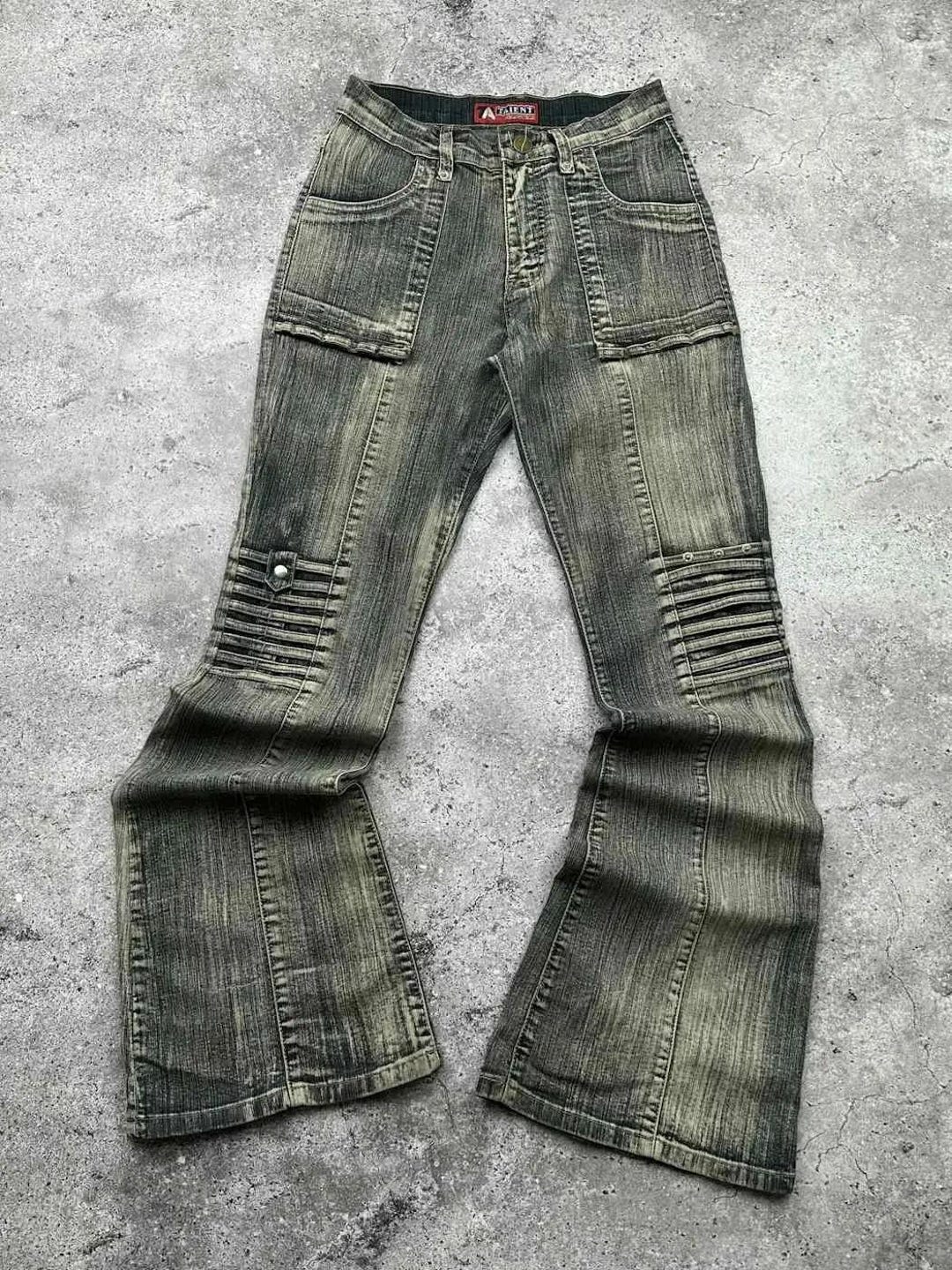 Vintage Faded Flare Denim Pants main image 1
