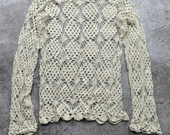 Vintage Knit Mesh Long Sleeve