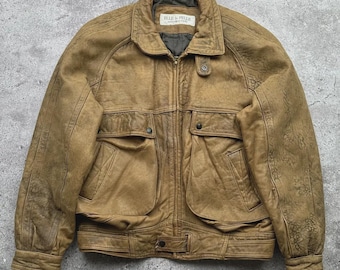 Vintage Faded Leather Jacket