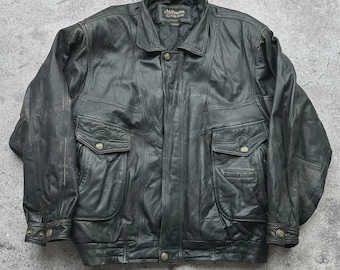 Vintage Faded Leather Jacket - Etsy