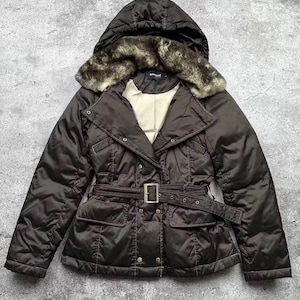 Vintage Belt Down Puffer Jacket