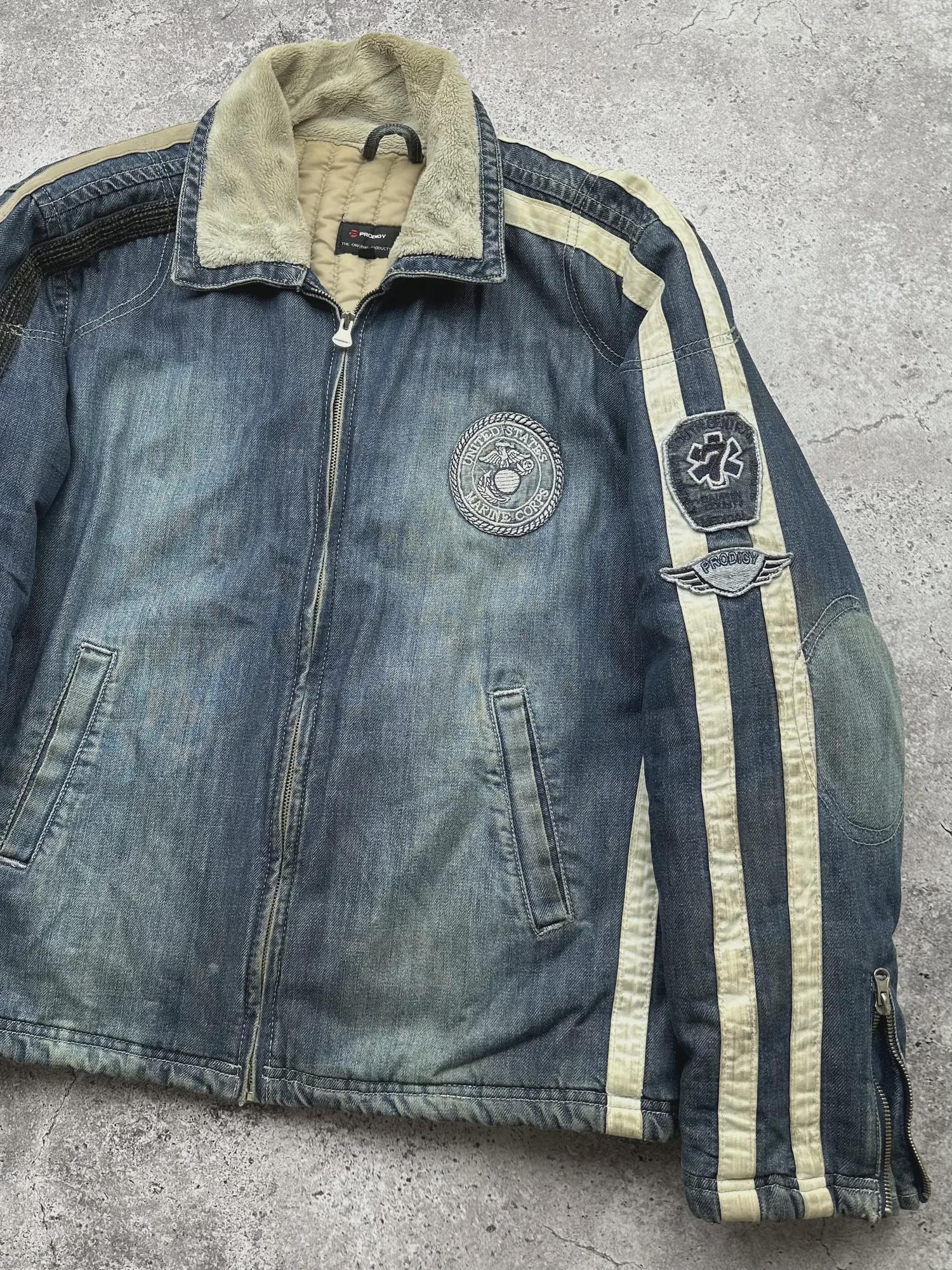 【Vintage】DENIM COAT / JACKET Vintage Denim Jacket Racing Type - Etsy