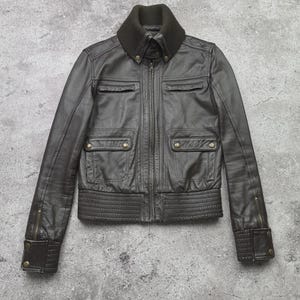 Vintage Cropped Leather Jacket